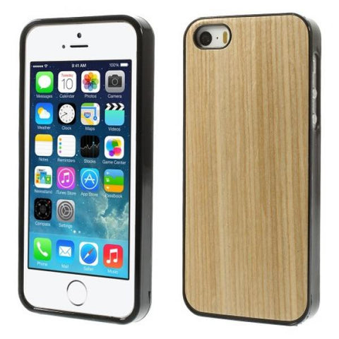 Madera and Black Funda iPhone 5/5S/SE