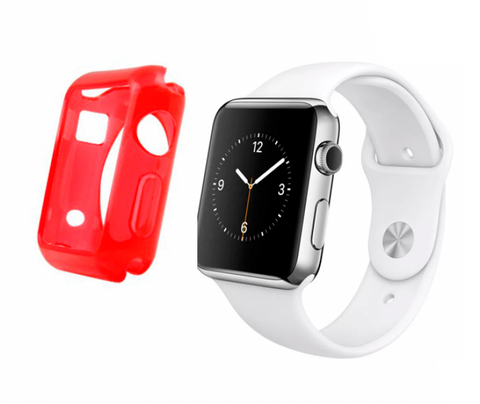 Gel rojo Funda Apple Watch 42
