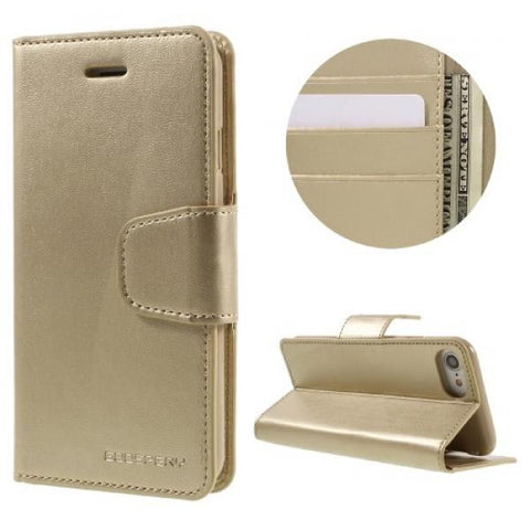 Booky Leath dorado Funda iPhone 7 / 8 / SE 20 / SE 22
