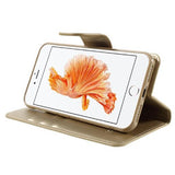 Booky Leath dorado Funda iPhone 7 / 8 / SE 20 / SE 22