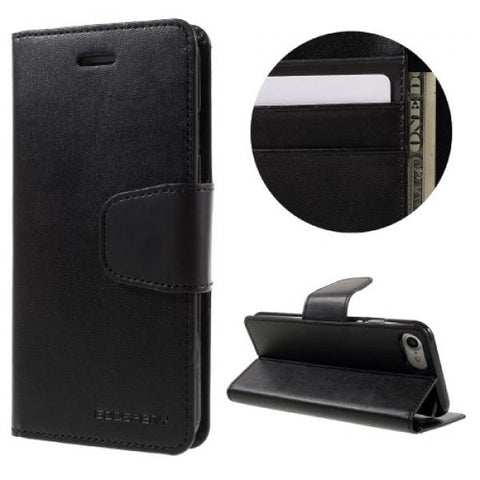 Booky Leath negro Funda iPhone 7 / 8 / SE 20 / SE 22