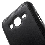 Leath TPU negro Funda Galaxy J5