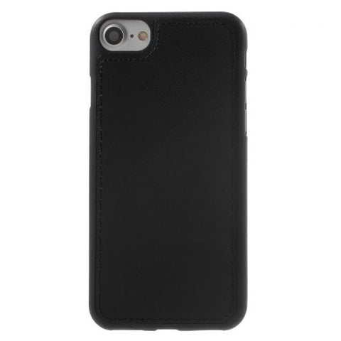 Leath TPU negro Funda iPhone 7 / 8 / SE 2020
