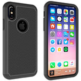 Double Protect negro Funda iPhone X