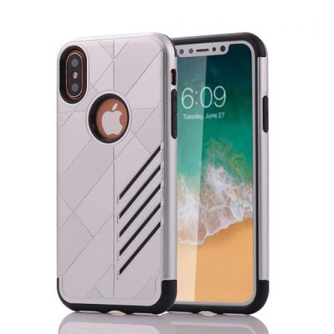 Armor Protect plata Funda iPhone X