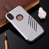 Armor Protect plata Funda iPhone X