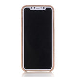 Leather Usams beige Funda iPhone X