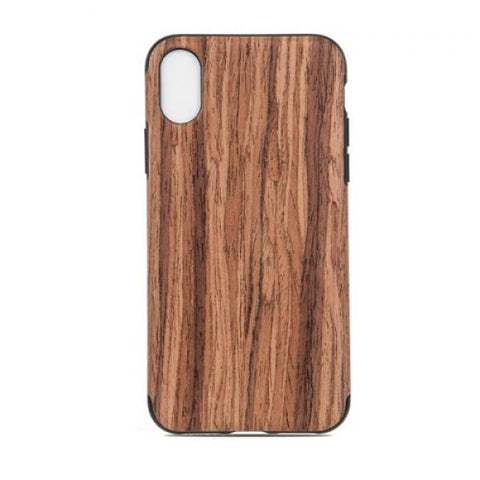 Madera and black basic Funda iPhone X / XS