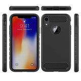 Super Carbon Protect negro Funda iPhone XR