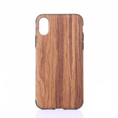 Madera and black basic Funda iPhone XS Max