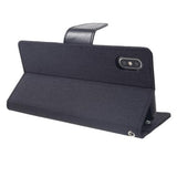 Leath Booky negro Funda iPhone XS Max