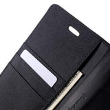 Leath Booky negro Funda iPhone XS Max