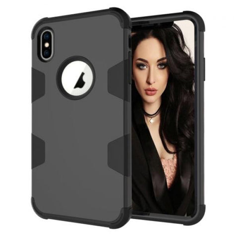 Double Circle Protect negro Funda iPhone XS Max