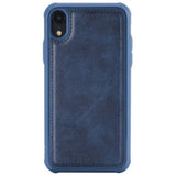 Leather Protect azul Funda iPhone XR