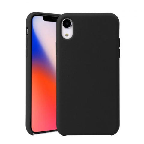 Hard Silicone black Funda iPhone XR