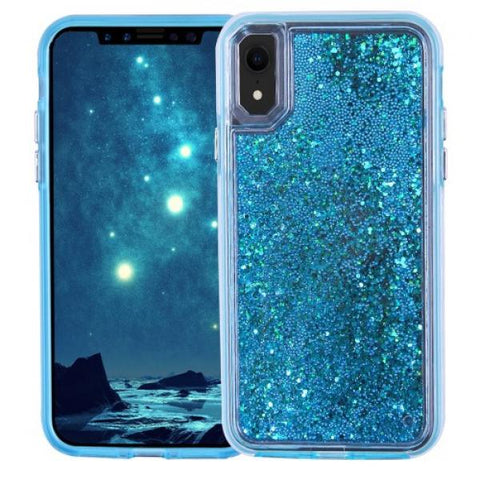 Glitterquid azul Funda iPhone XR