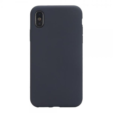 Hard Silicone negro Funda iPhone X / XS