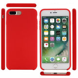 Hard Silicone rojo Funda iPhone 7 Plus / 8 Plus