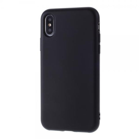 Hard Silicone Buttons negro Funda iPhone X / XS