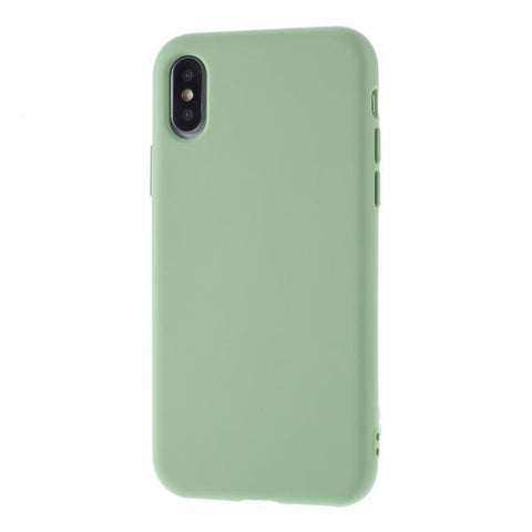 Hard Silicone Buttons verde Funda iPhone X / XS