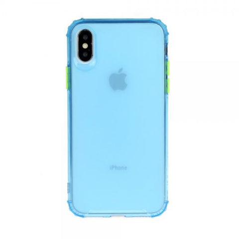 Gel Protect Button azul Funda iPhone X / XS