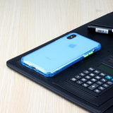 Gel Protect Button azul Funda iPhone X / XS