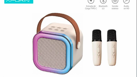 Altavoz Karaoke Portátil Rosa SPE K12