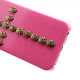 Tachuelas calaveras rosa Funda iPhone 5/5S/SE