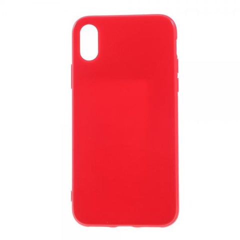 Gel Glossy opaco rojo Funda iPhone X / XS