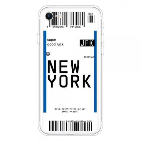Boarding Pass New York Funda iPhone 7 / 8 / SE 20 / SE 22