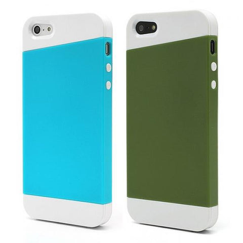 Bicolor Azul/Verde Funda iPhone 5/5S/SE