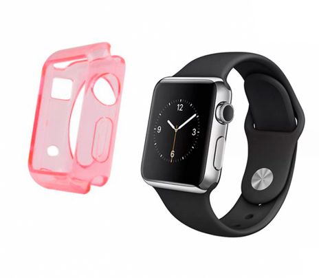 Gel rosa Funda Apple Watch 38