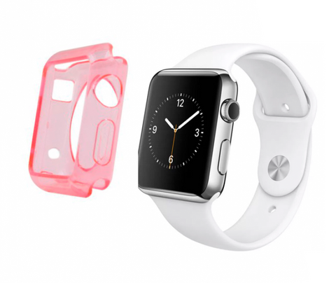 Gel rosa Funda Apple Watch 42