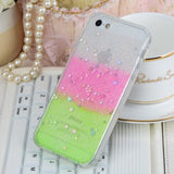 Purpurine gel green&pink Funda iPhone 5/5S/SE