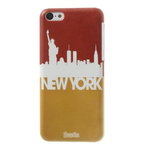 New York red&yellow Funda iPhone 5C