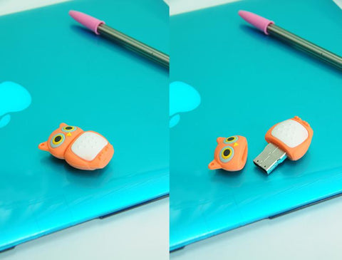 Pen Drive USB 8GB Buho naranja