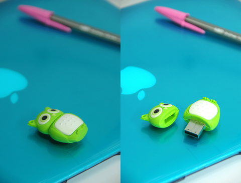Pen Drive USB 8GB Buho verde