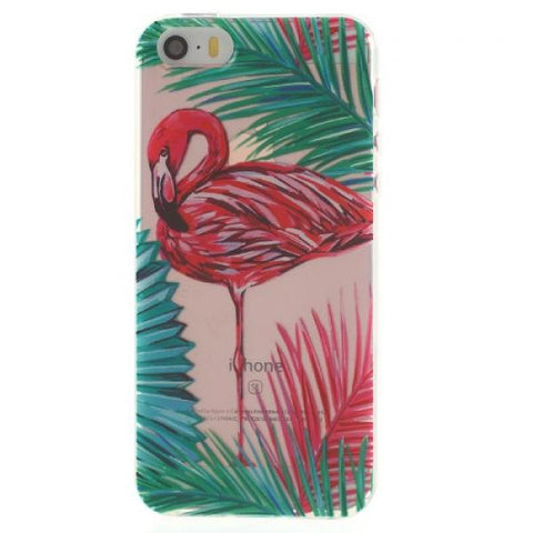 Tropical Palm Flamingo Funda iPhone 5/5S/SE
