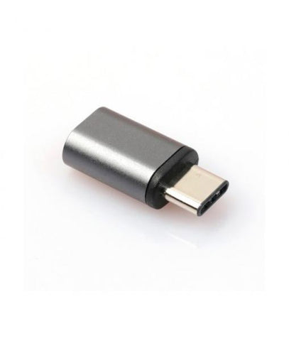 Adaptador Micro USB a USB Tipo-C gris