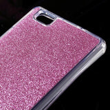 Detail brillantina rosa Funda Huawei P8 Lite