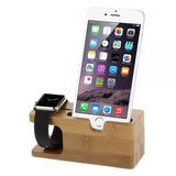 Soporte Mesa Madera móvil y Soporte Apple Watch