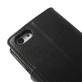 Leath Booky negro Funda iPhone 5C