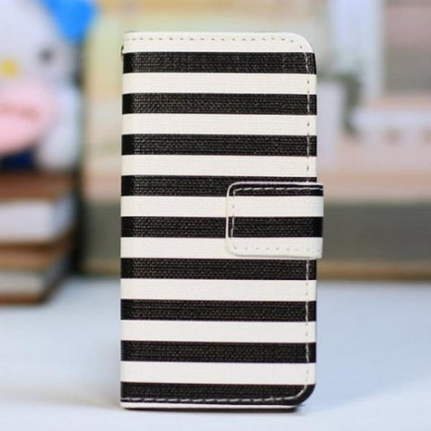 Tapa Striped negro Funda iPhone 5/5S/SE