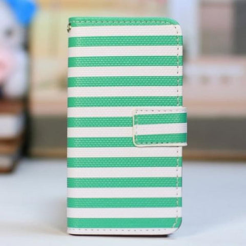 Tapa Striped verde Funda iPhone 5/5S/SE