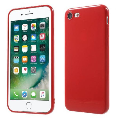 Gel brillo rojo Funda iPhone 7 / 8 / SE 2020