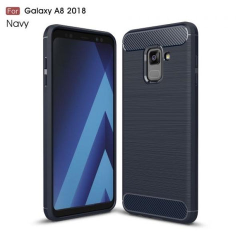 Carbon Protect azul Funda Galaxy A8 2018