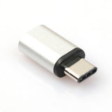 Adaptador Micro USB a USB Tipo-C plata