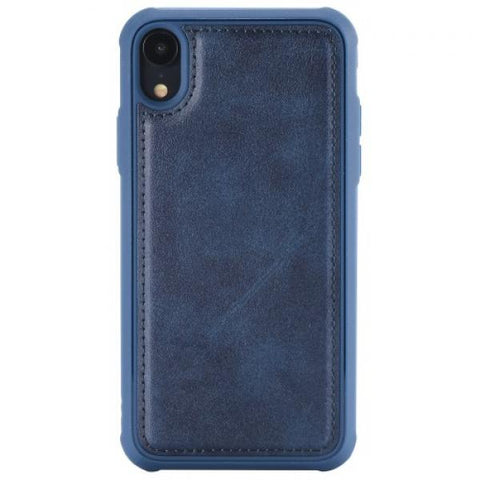 Leather Protect azul Funda iPhone XR