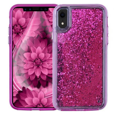 Glitterquid rosa Funda iPhone XR