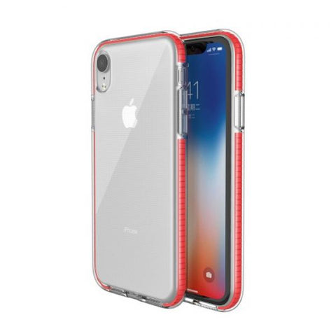 Edge Protect transparent rojo Funda iPhone XR